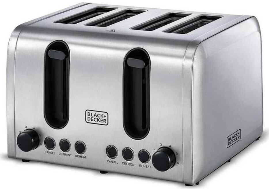 Black+Decker ET444-B5 – 4-Slice Parallel Slot Stainless Steel Toaster
