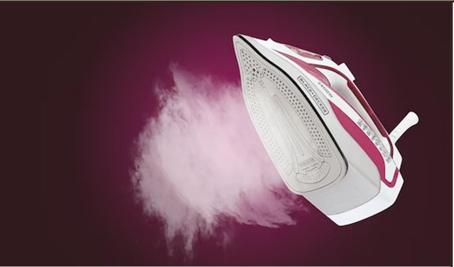 Black+Decker X2400-B5 – 2400W Steam Iron (Ceramic Soleplate)