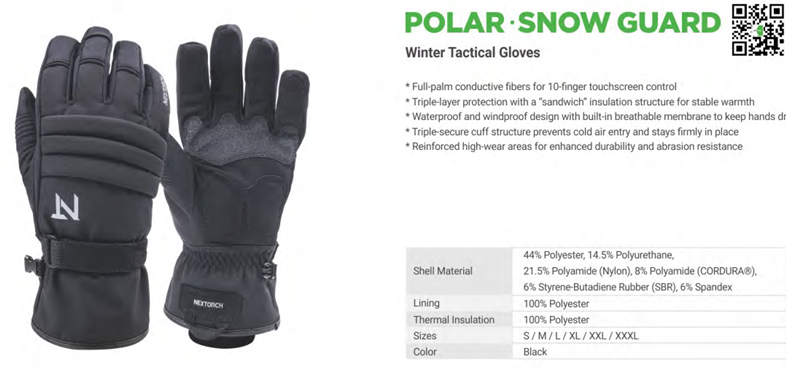 NEXTORCH POLAR SNOW GUARD – Winter Tactical Gloves