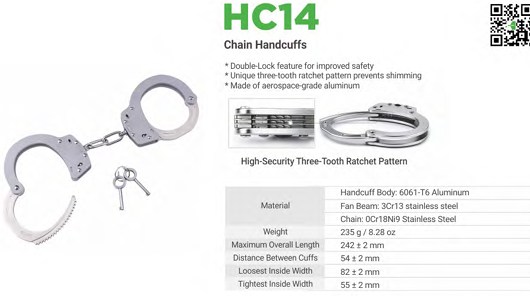 NEXTORCH HC14 – Chain Handcuffs